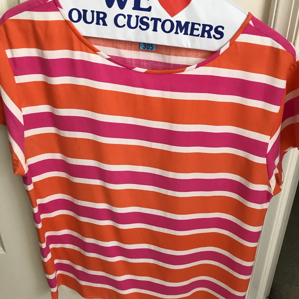 Short sleeve silk top